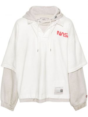 Pamučna hoodie s kapuljačom Maison Mihara Yasuhiro bijela