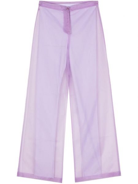 Pantaloni cu talie joasă Patrizia Pepe violet