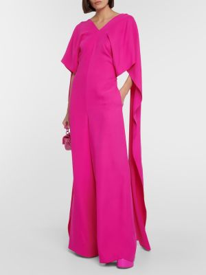 Μεταξωτή ολόσωμη φόρμα Valentino ροζ