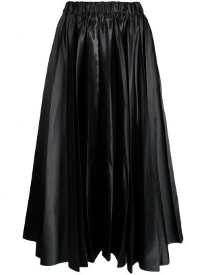 Plisovaná kožená sukňa Black Comme Des Garçons čierna