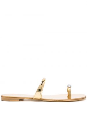 Kožené sandály Giuseppe Zanotti zlaté