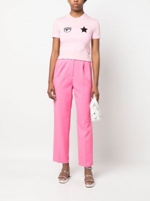 Stern t-shirt aus baumwoll Chiara Ferragni pink