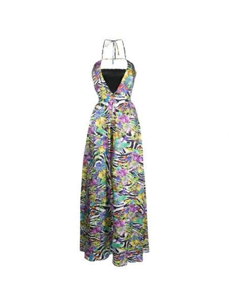 Sukienka z dekoltem typu halter z nadrukiem w zebrę Just Cavalli
