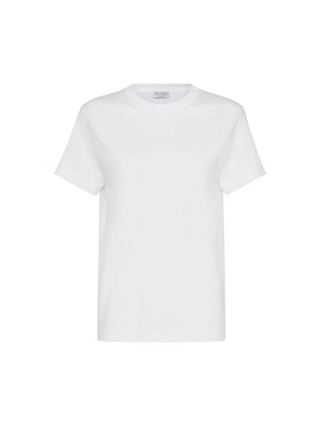 T-shirt aus baumwoll Brunello Cucinelli weiß