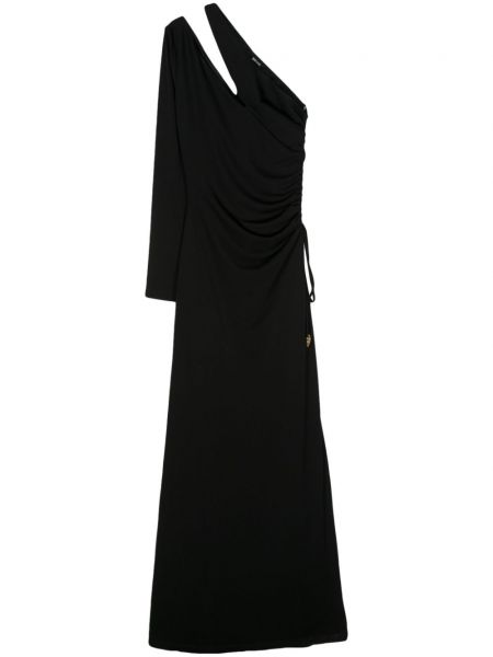 Černé asymetrické večerní šaty Just Cavalli