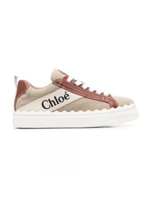 Sneakersy skórzane Chloe białe