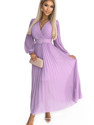 Pliszírozott ruha Numoco lila
