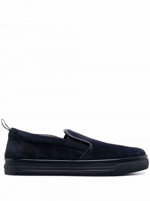 Slip-on skinn loafers Gianvito Rossi blå