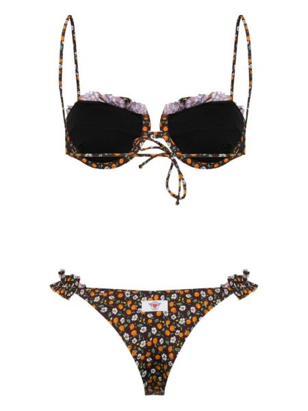 Geblümt bikini mit print Bikini Lovers braun