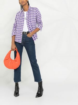 Camisa a cuadros con estampado Ami Paris violeta