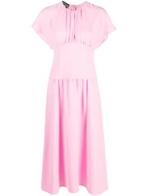 Mini šaty s krátkými rukávy Boutique Moschino - růžová