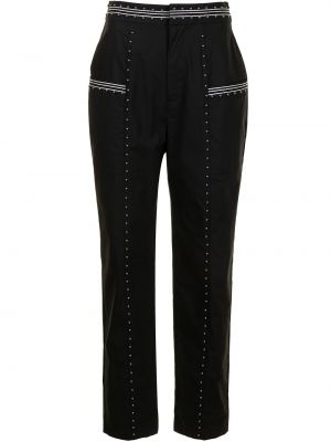 Pantalones ajustados con apliques Twinset negro