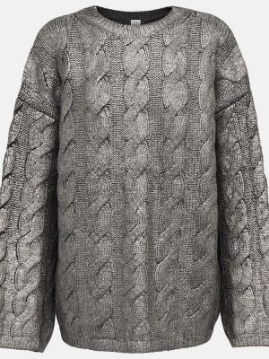 Вълнен пуловер Toteme сиво