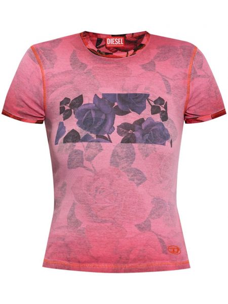 T-shirt Diesel rød