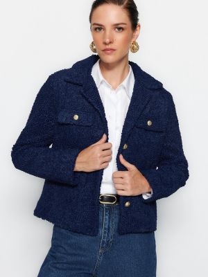 Kabát Trendyol modrý