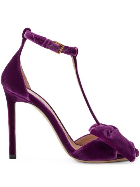 Sandale de catifea Tom Ford violet