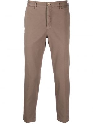 Pantalon chino taille basse Incotex marron