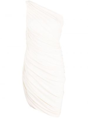 Sukienka koktajlowa drapowana Norma Kamali biała