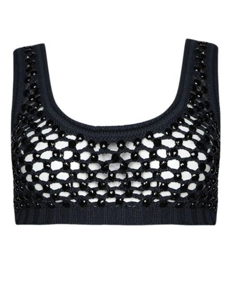 Mesh crop top Diotima blå