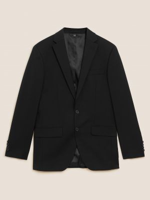 Приталенный пиджак Marks & Spencer черный