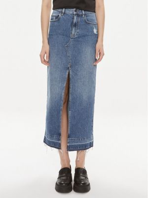 Spódnica jeansowa Sisley niebieska