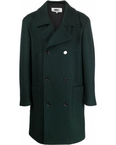 Παλτό με στενή εφαρμογή Mm6 Maison Margiela πράσινο