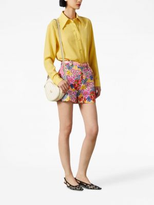 Shorts en coton à fleurs Gucci