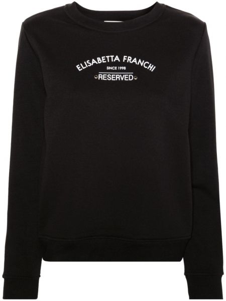 Jersey sweatshirt mit print Elisabetta Franchi schwarz