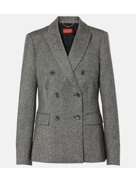 Tweed uld dobbeltradet blazer Altuzarra sort