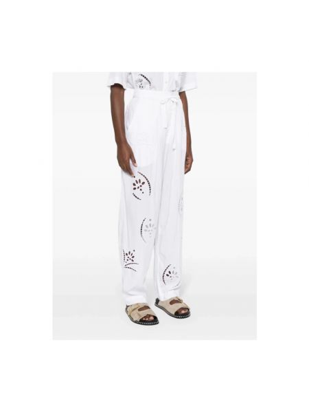 Pantalones con bordado Isabel Marant blanco