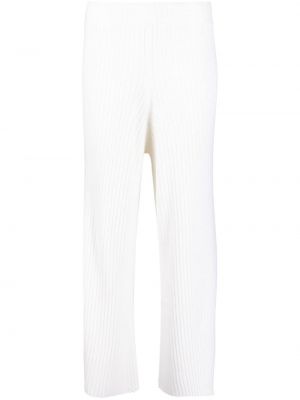 Kašmírové kalhoty relaxed fit Allude bílé
