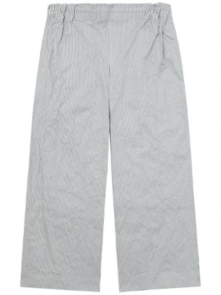 Pantalon en coton à rayures Hed Mayner gris