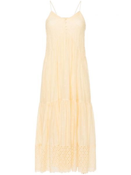 Pamučna maksi haljina Marant Etoile žuta