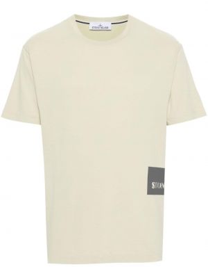T-shirt en coton à imprimé Stone Island vert