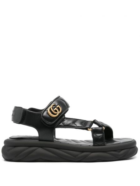 Usnjene sandali Gucci črna