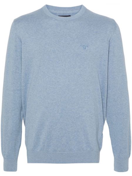 Pamučni džemper Barbour plava