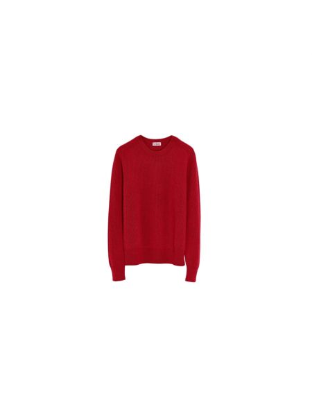 Pull en velours côtelé en laine en tricot Tricot rouge