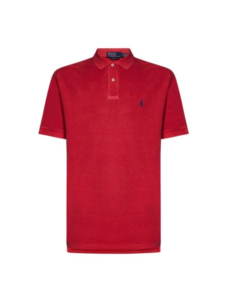 Haftowana koszulka Ralph Lauren czerwona