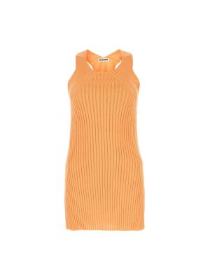Sukienka mini Jil Sander pomarańczowa
