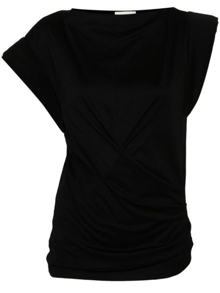 Medvilninis marškinėliai Isabel Marant juoda
