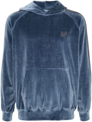Siuvinėtas džemperis su gobtuvu velvetinis Needles