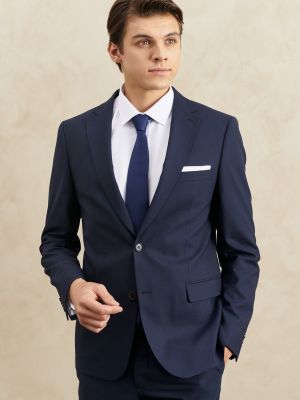 Vlnený priliehavý oblek Altinyildiz Classics modrá