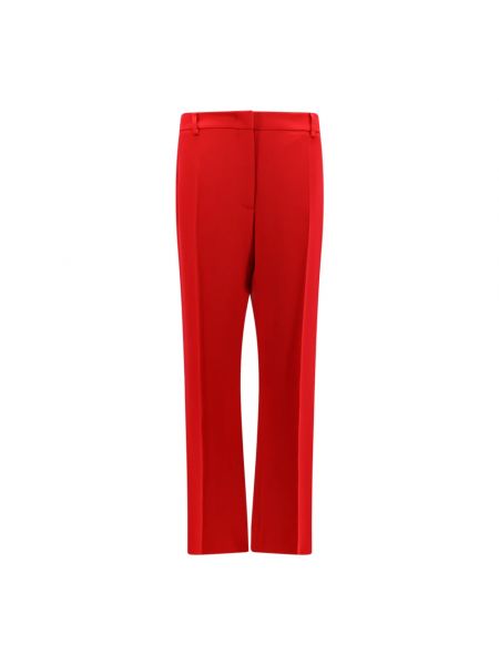 Jedwabne proste spodnie Valentino czerwone