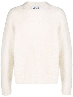 Sweter z okrągłym dekoltem chunky Sunnei biały