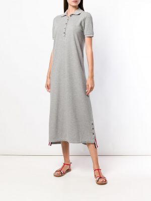 Sukienka długa w paski Thom Browne szara