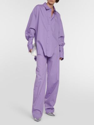 Camisa de algodón The Attico violeta