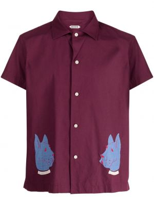 Bombažna srajca Bode vijolična