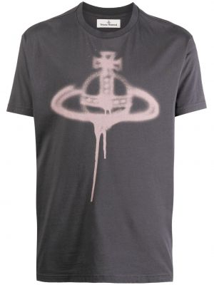 Тениска с принт Vivienne Westwood сиво
