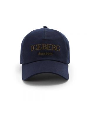 Gorra de algodón Iceberg azul