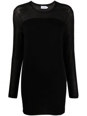 Dlouhé šaty Calvin Klein čierna